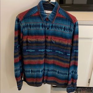 Rustic double pocket flannel